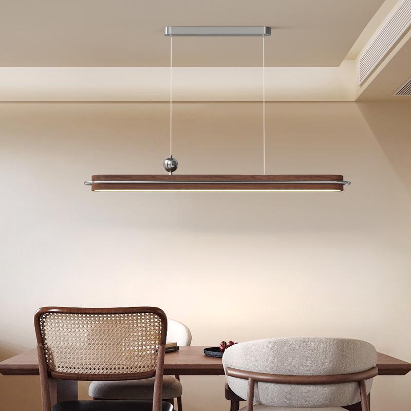 Vintage Solid Wood Eye Protection Ceiling Light for Living and Dining Rooms