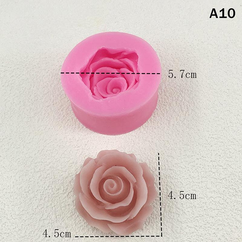 1Pc 3D Rose Design Silicone Mold - DIY Tool For Chocolate Cake Fondant Wedding Cake Baking Flowers Soap Decorating Craft