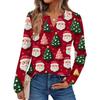 Women's Print Long Sleeve Shirts Elegant Casual Tops Trendy Shirts Tops