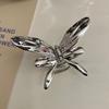 Hairpin Small Compact Metal Hair Clip Silver Color Butterflies Shape Back Head