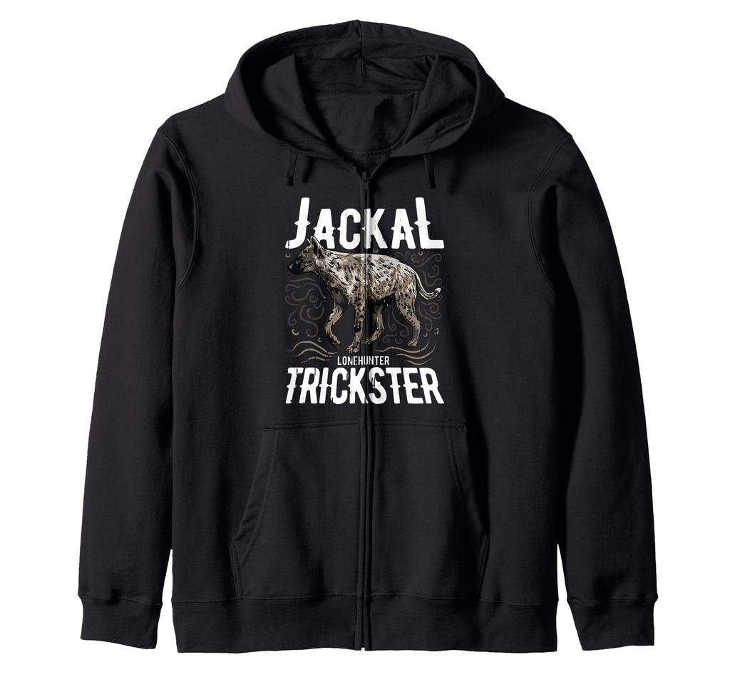 Jackal Lover Funny-Jackal Lone Hunter Trickster Zip Hoodie