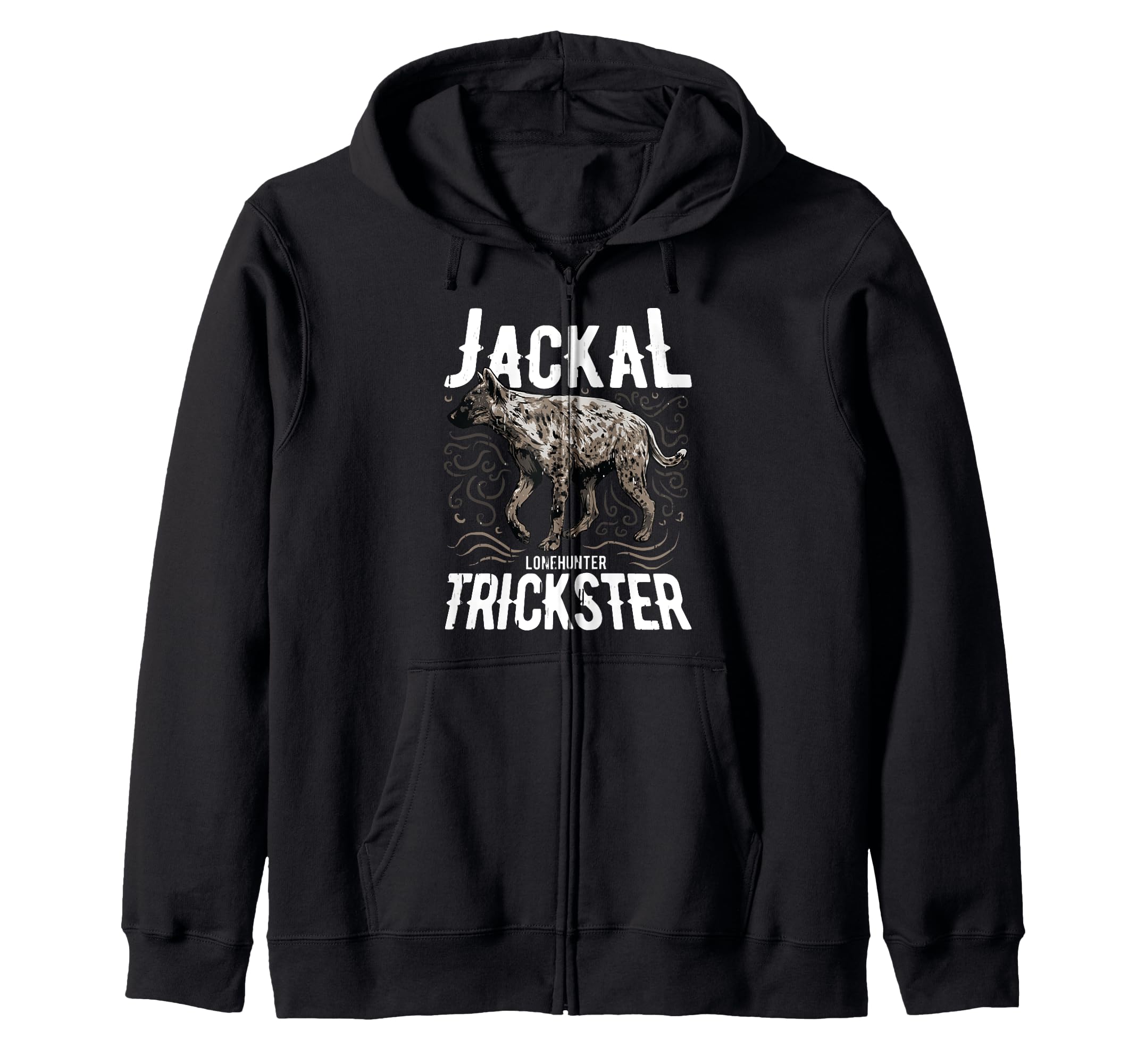 

Jackal Lover Funny-Jackal Lone Hunter Trickster Zip Hoodie