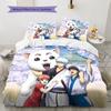 Gintama Pattern Bedding Quilt Set Quilt Cover Pillowcase Home Decoration Birthday Gift (1 * Duvet Cover + 2 * Pillowcase, Without Core)