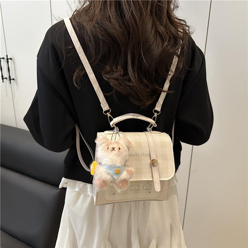 Retro plaid fashion student bag new trendy casual backpack about posture texture crossbody bag