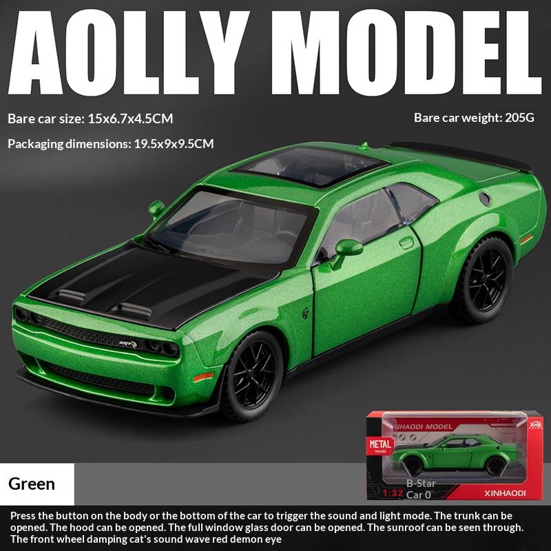 1/32 Dodge Challenger SRT Car Model Alloy Die-cast Simulation Hellcat Muscle Sports Car Model Boy Toy Car Holiday Birthday Gift