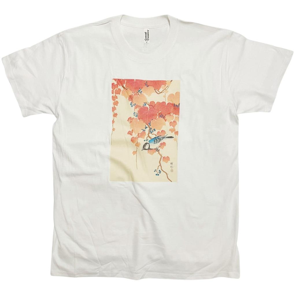 Ohara Koson Bird on Branch T-Shirt Vintage Japanese Art