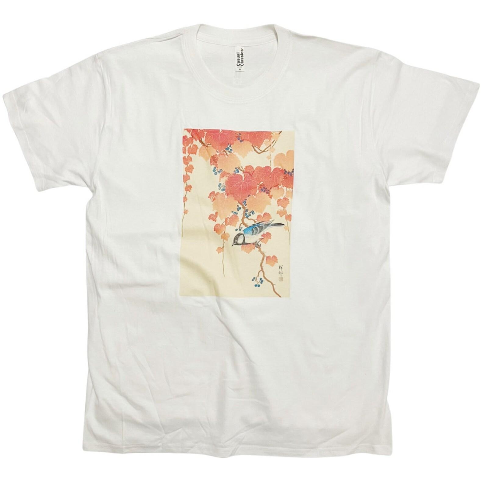 Ohara Koson Bird on Branch T-Shirt Vintage Japanese Art S