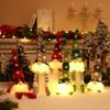 Christmas Faceless Doll Gnome Ornaments LED Light Plush Knitting Crafts Pendant Decor Christmas Decorations for Home Kids Gift
