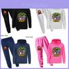 Minecraft Hühner-Jockey Kinder Cartoon Hoodie und Hose Set Aus Baumwolle Für Lässige Winterkleidung