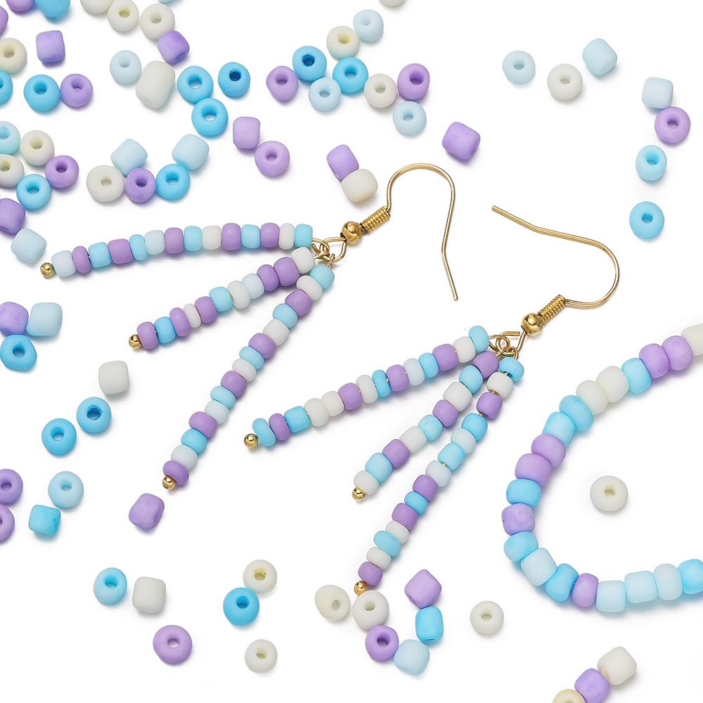 300pcs/lot 3mm/4mm Cream Rice Glass Beads DIY Necklace Earrings Bracelet Handmade Accessories Jewelry Matte Beaded