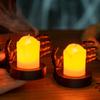 Halloween new electronic candle light glowing skull hand small tealight ghost festival decoration props atmosphere scene layout