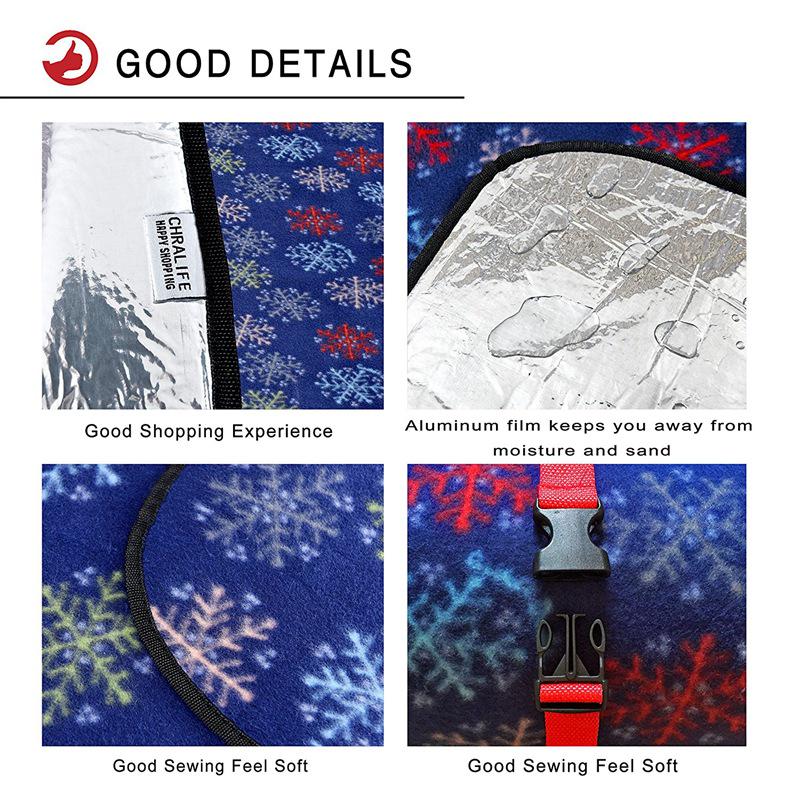 Waterproof Outdoor Camping Picnic Mat with Double-Sided Velvet and Aluminum Film