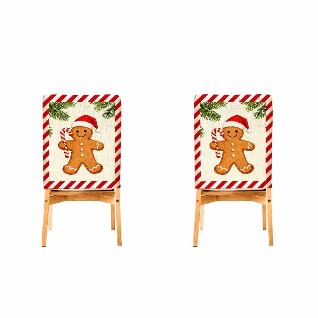 

2/4/6pcs/set Christmas gingerbread man Chair Cover Table Decoration Dining Seat Chair Covers Dining Room Bar Party Banquate