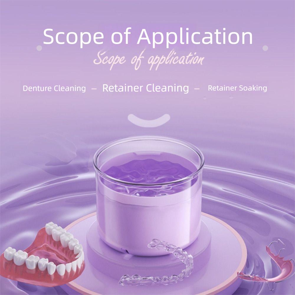 Portable Denture Soaking Cleaning Box Universal Cleaning Tooth Storage Case Oral Care