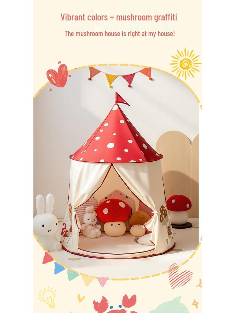 Princess Mushroom Castle Indoor Play Tent for Girls