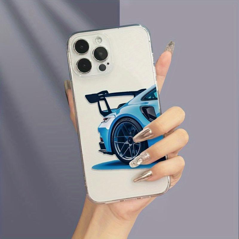 Car rear sports pattern mobile phone case suitable for iPhone 17 16 15 14 13 12 11 Pro/ Max /Plus anti-fall and shockproof