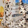 Floral Printting Ramadan Muslim Dress Abayas Lace Up O-Neck Dubai Turkey Islam Clothing Kaftan Robe for Womens Girls