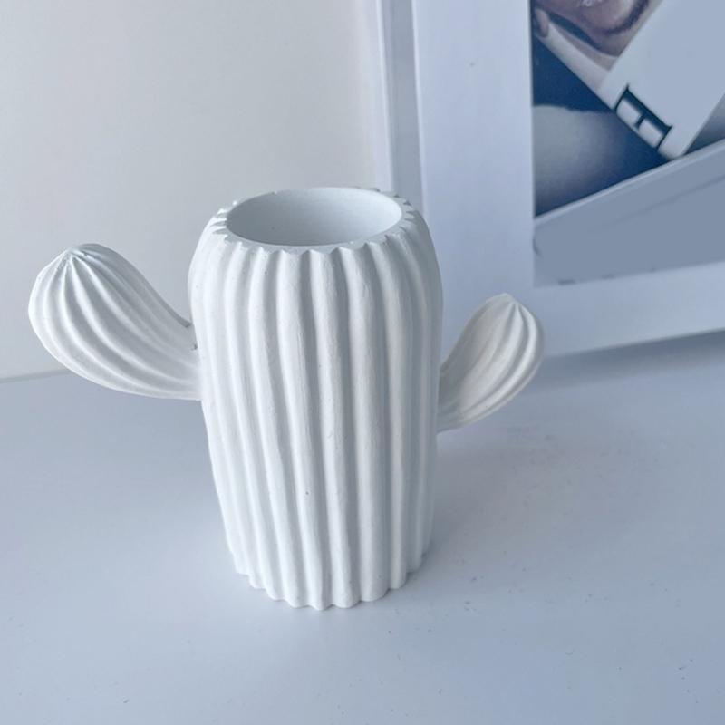 Nonstick Cactus Shape Pen Holder Mold Flower Pot Silicone Mold DIY Crafts Ornament Tool DIY Succulent Planter Mold