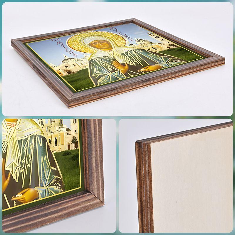 Decorative painting of Orthodox icons,Consecrated icon "St. Matrona of Moscow",Photo frame painting,Christian Wall Art,20cm*20cm,Spiritual decor gift