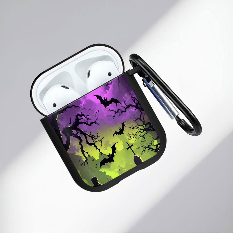 Case For Airpods Pro2 2 1 3 Pro Pro3 4 Soft Earphone Cases Cover Bat Pattern