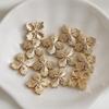 14K Gold-Filled Zircon Clover Spacer Beads: Crystal Bracelet DIY Jewelry Accessories