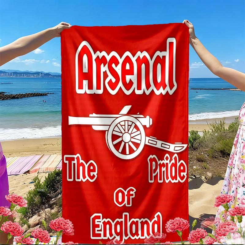 Football Team Print Beach Towel, Versatile Lightweight Absorbent Beach Towel for Pool Surf Yoga Bathroom, Perfect Birthday Holiday Gift