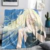 1PC Summer Time Rendering Print Flannel Blanket, High Quality All Seasons, Home Decor, Warmth and Comfort, Perfect for Christmas Gifts