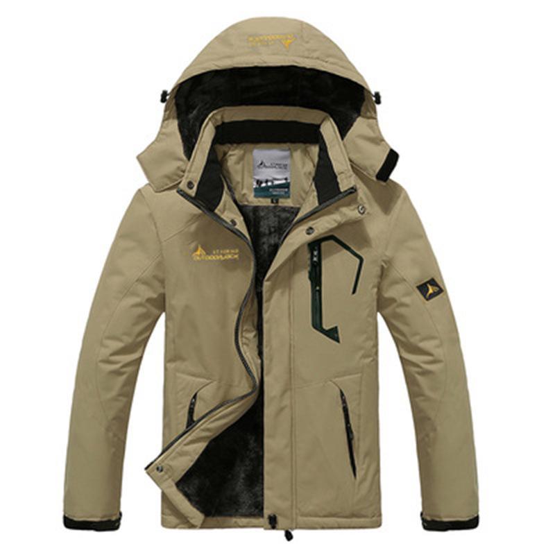 Unisex Waterproof Windproof Ski Jacket - Thick Velvet Warm Cotton Outdoor Gear