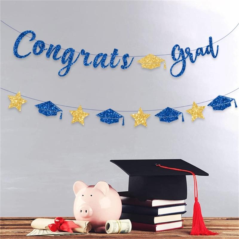 Glittering Graduation Hanging Ornament Graduation Decoration Class of 2025 Graduation Party Decoration for School Party
