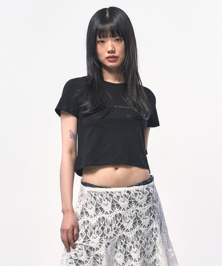 C WEAR BY THE GENIUS C Wear Crop T-Shirt Black