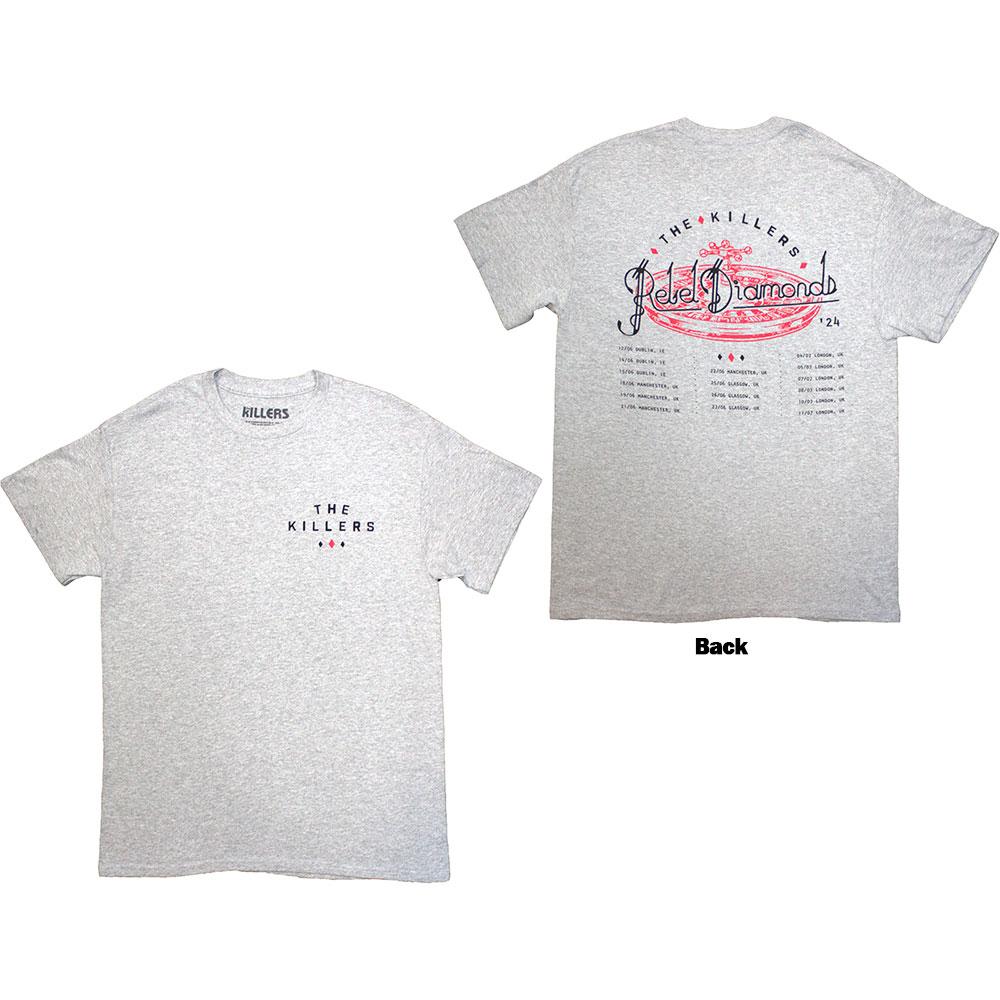 T-shirt Unisex Adulto The Killers Tour '24 Stampa Posteriore Ruota della Fortuna