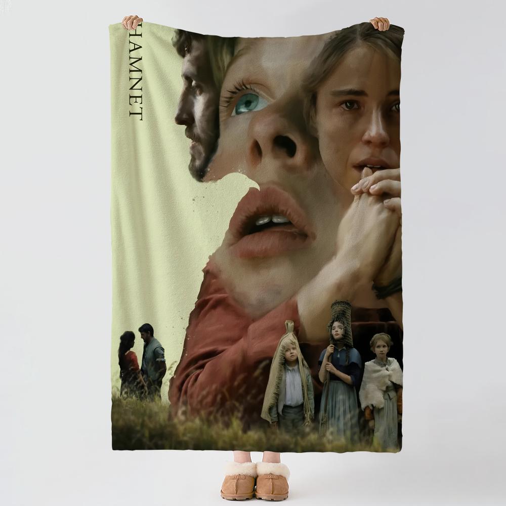 Novel HHamnet Throw Soft Warm Flannel Blanket Multiuse Throw for Bed Sofa Office Air Conditioning Nap Blanket