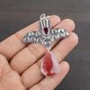 Naturlig Mookaite Ädelsten 925 Sterling Silver Smycken Designhängsmycke 2,42" AJP-2327
