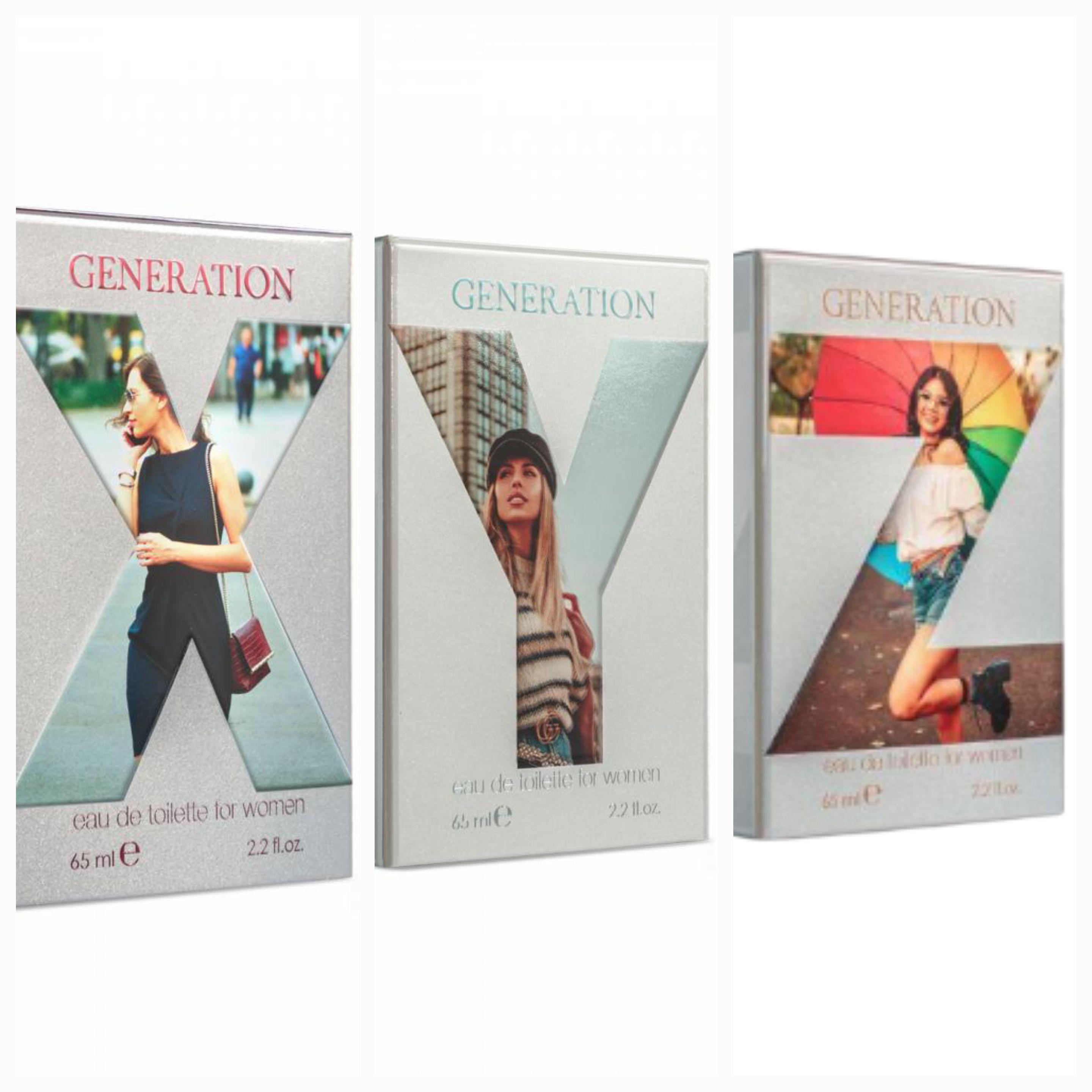 

Жіноча туалетна вода Generation X, Y, Z 65 ml