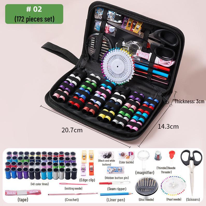 Kit de cusut portabil cu 86 de piese cu geantă din pânză Oxford