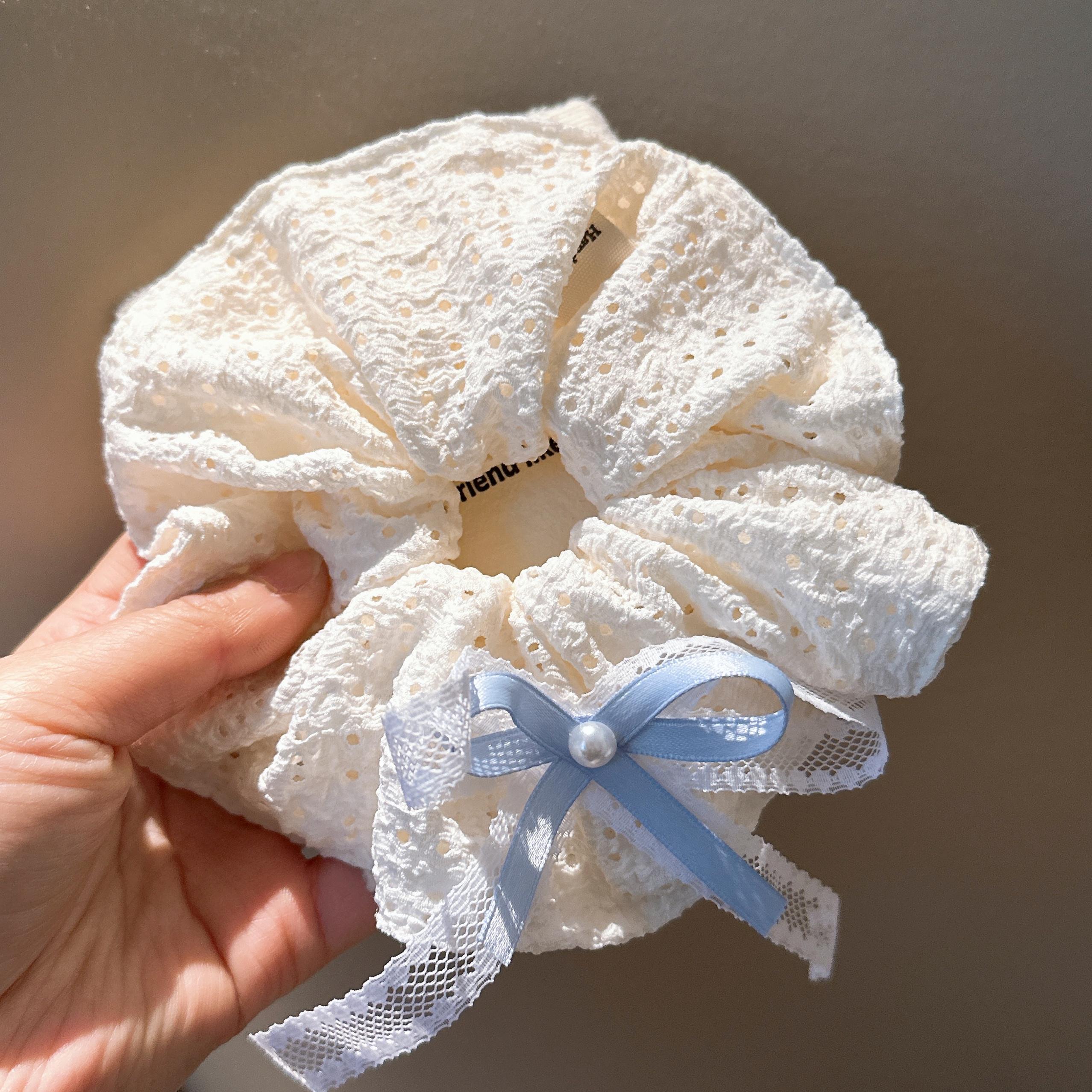 

Корейский Новый Кружевной Бант Квадратный Шарф Повязка для Волос Высококлассная Резинка для Волос Повязка на Голову Сладкий Темперамент Аксессуары для Волос для Пучка