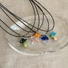 Minimalist Cartoon Color Coloured Glaze Mushroom Pendant Necklace for Women Exquisite Sweet Blacable Black Wax Rope Chain Choker