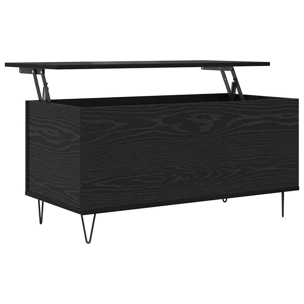 Coffee Table Black Oak Effect 90 x 44.5 x 45 cm Engineered Wood