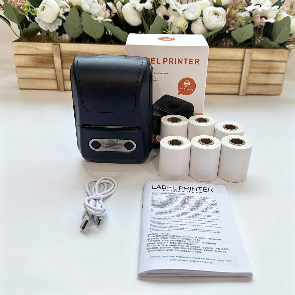 Portable Bluetooth Mini Thermal Label & Barcode Printer