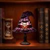 Lampa v podobě čarodějnického klobouku z vitráže, Ručně vyráběná retro pryskyřičná čarodějnická lampa, Gotická noční lampa v podobě čarodějnických klobouků napájená přes USB, Halloweenská dekorace do domácnosti