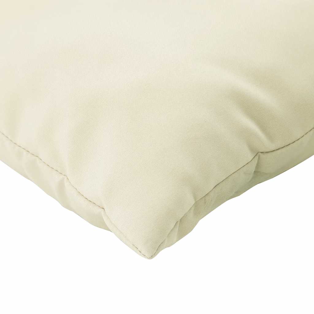 2 Piece Pallet Cushion Set Cream White Oxford Fabric