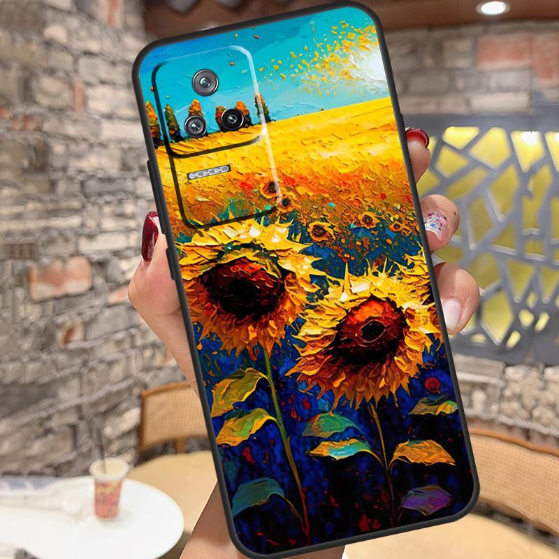 Beautiful Yellow Sunflower For POCO F5 C40 F3 X4 F4 GT M4 M5 X3 X5 Pro Case For Xiaomi 12T Pro 11T 11 12 Lite 13 Ultra