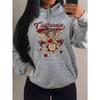 California Love Wing Angel Boy Printed Hoodies Women Harajuku Pocket Streetwear Fashion Oversized Hoody Fleece Autumn