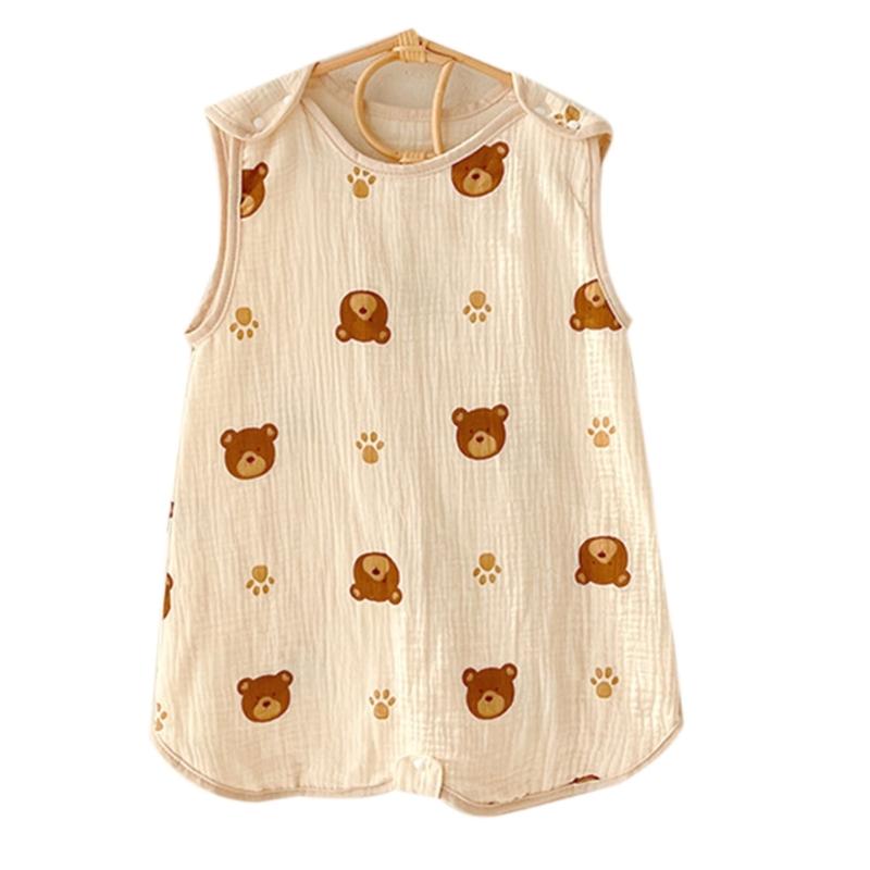 

Дитячий літній спальний мішок-жилет, який можна носити, спальний мішок для немовлят з принтом, непробивний спальний мішок, не флуоресцентні ковдри для захисту животика M