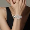 Casio SHEEN 50m waterproof quartz movement stainless steel strap Japanese and Korean watch women's watch silver dial SHE-3504SG-7AU