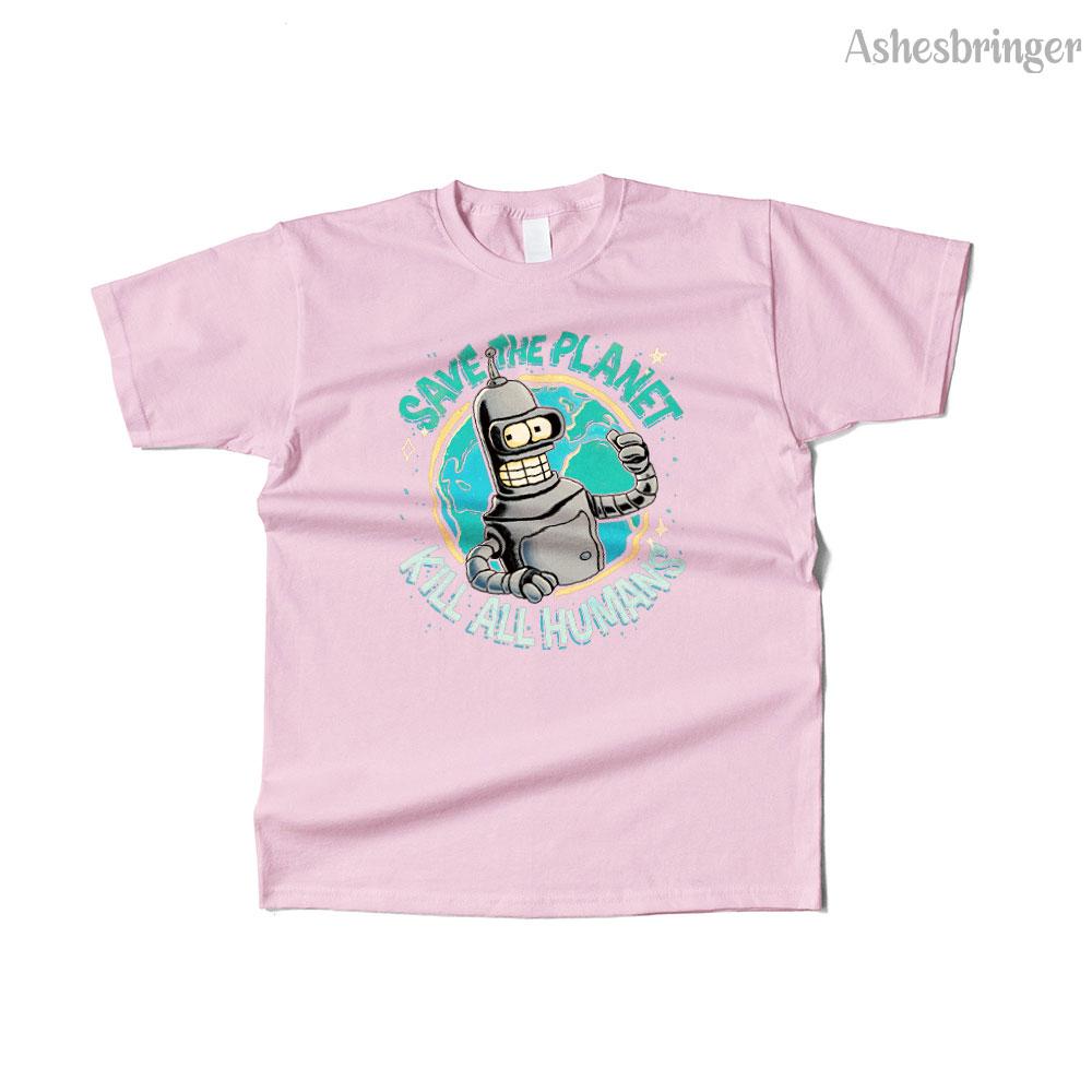 Pánské bavlněné tričko s grafickým potiskem Save the Planet, Kill All Humans, retro vtipné tričko ve streetovém ležérním stylu pro muže a ženy