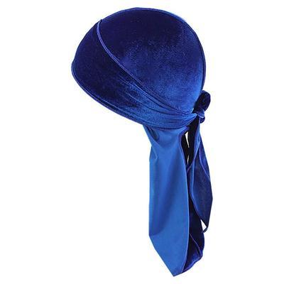 ONE LIMITATION Men's Velvet Hat, Turban, Headband, UV Protection, CP132 (Blue)