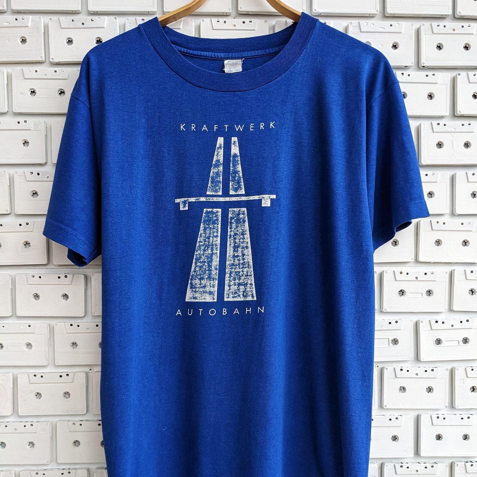 Vintage 1991 Kraftwerk Autobahn Tour T shirt German Electronic Synth Pop Electropop Band Merch Tee Size L 3XL