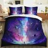 Galaxy Universe King Queen Duvet Cover Planet Outer Space Bedding Set Solar System Comforter Cover Sky Polyester Quilt Cover