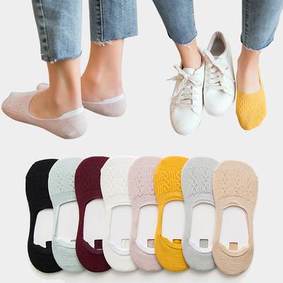 Women's Invisible Cotton Crew Socks Breathable Socks Low Top Summer Slippers Socks